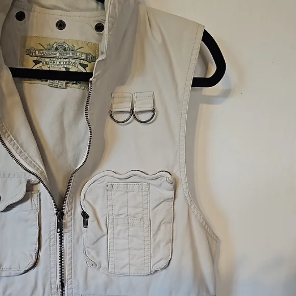 Beige Utility Vest - Picture 6 of 11
